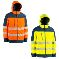 Chaqueta de trabajo de alta visibilidad Sottozero Elmas Softshell bicolor AVW800