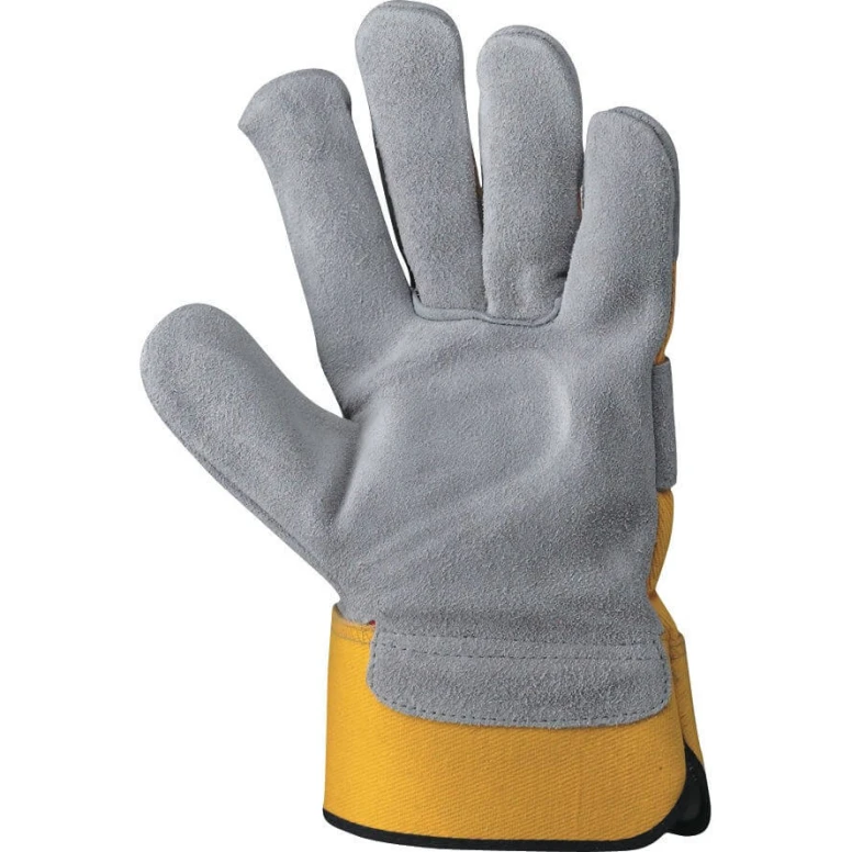 Guantes de trabajo de piel de serraje de grupa y tela de algodón - P 85