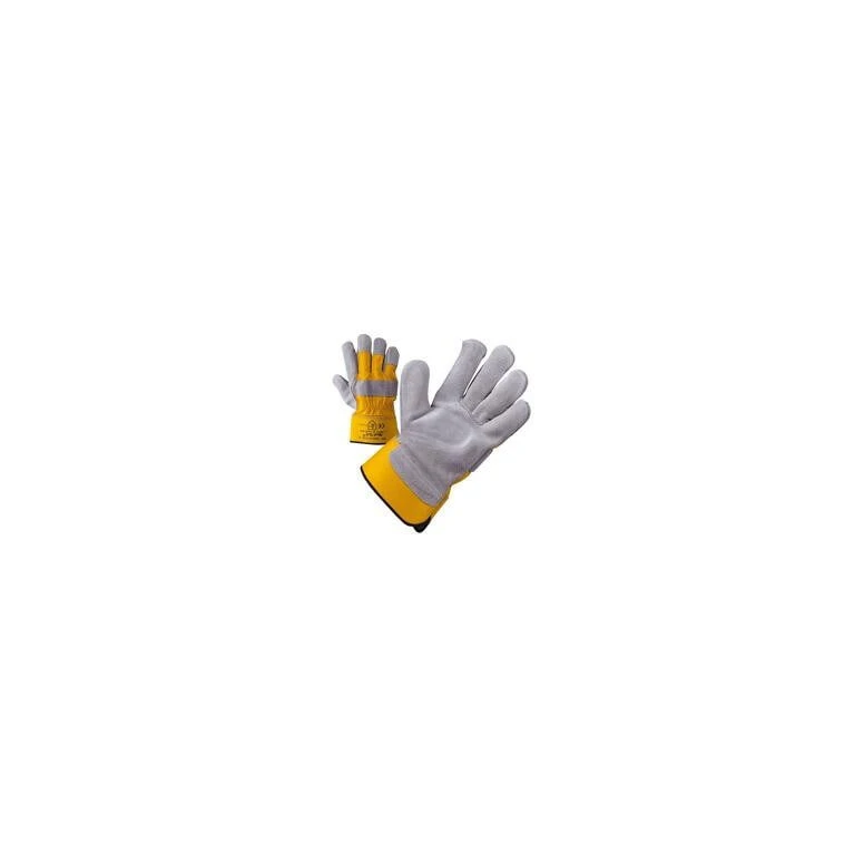 Guantes de trabajo de piel de serraje de grupa y tela de algodón - P 85