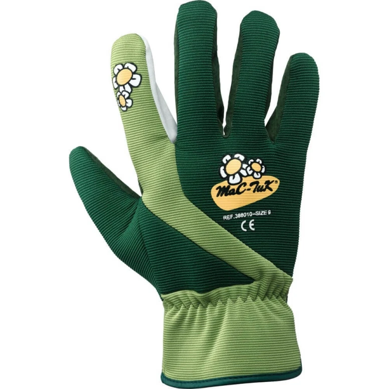 Caja de 48 pares - Guantes técnicos de serraje de piel de cerdo y tejido técnico para jardinería y bricolaje - 388010