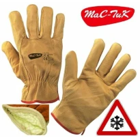Guantes de trabajo de piel flor bovina afelpados de invierno - 218