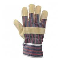 Guantes de trabajo de piel de serraje de cerdo y tela - 88 PBS+FORRO