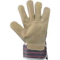 Guantes de trabajo de piel de serraje de cerdo y tela - 88 PBS+FORRO 2