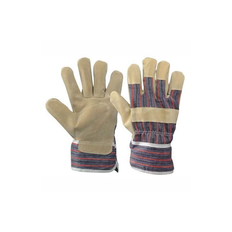 Guantes de trabajo de piel de serraje de cerdo y tela - 88 PBS+FORRO