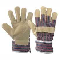 Guantes de trabajo de piel de serraje de cerdo y tela - 88 PBS+FORRO