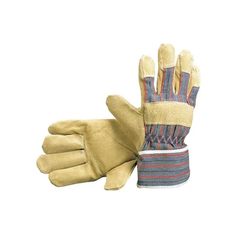 Guantes de trabajo de piel de serraje de cerdo y tela - 88 PBS+FORRO