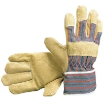 Guantes de trabajo de piel de serraje de cerdo y tela - 88 PBS+FORRO