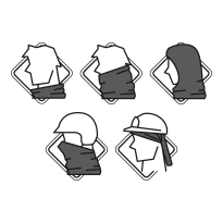 5 Piezas - Gorro de trabajo Neri elástico Original Buff 472110