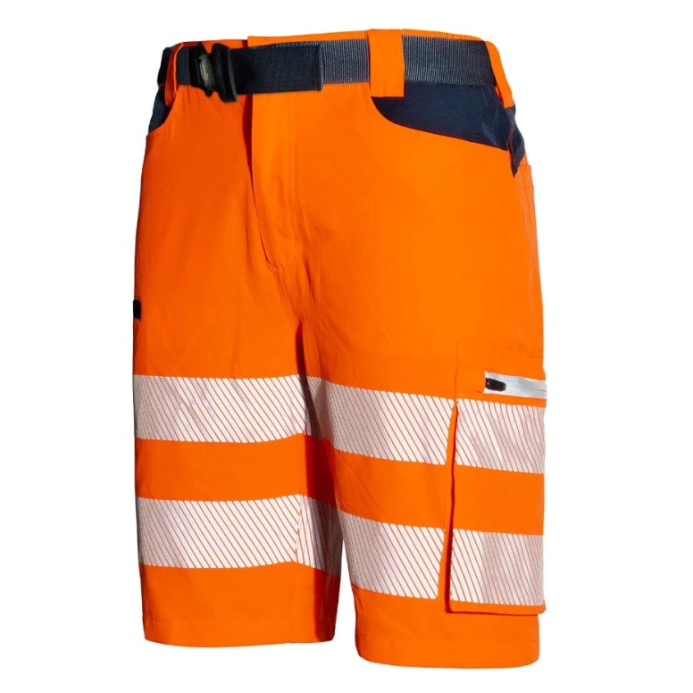 Bermuda de trabajo Alta Visibilidad Multibolsillos Stretch Issa Line Softshell HI-VI 8454B