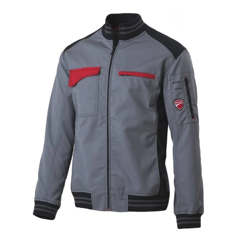 Liquidación total - Chaqueta de trabajo Ducati Workwear Multibolsillos e Manga ergonómica INN-SPRINT número 48 color rojo negro