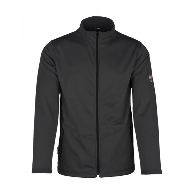 Liquidación total - Sudadera de trabajo Ducati Workwear de forro polar con cremallera completa INN-GRID 2 Talla S color negro