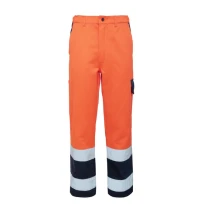 Liquidación total - Pantalón de invierno de trabajo Alta visibilidad Multibolsillos Rossini Hi-Vis A00131 Color Naranja Talla L 2