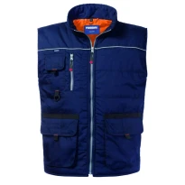 Liquidación total - Chaleco de trabajo Multibolsillos Rossini Morgan HH218 Color Azul/Negro Talla 2XL