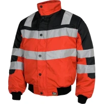 Liquidación total - Chaquetón Pilot Alta visibilidad con mangas desmontables - C3750 Workteam Color Rojo Talla XL
