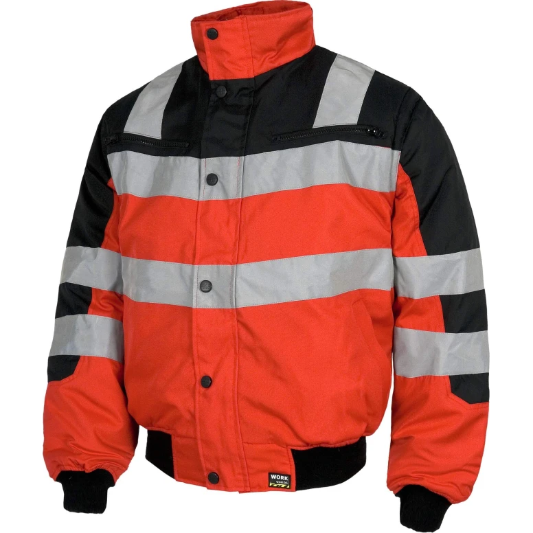 Liquidación total - Chaquetón Pilot Alta visibilidad con mangas desmontables - C3750 Workteam Color Rojo Talla XL