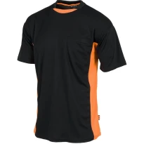 Liquidación total - T-shirt combinada manga corta alta visibilidad - Workteam Color Negro/Naranja Talla 2XL