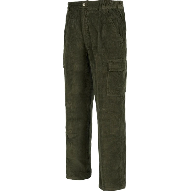 Liquidación total - Pantalón de trabajo multibolsillos de terciopelo 100% algodón resistentes Color Verde Caqui Número 48