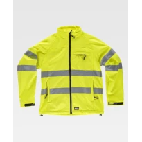 Liquidación total - Chaqueta de trabajo Workshell Stretch Alta visibilidad S9535 - Workteam Color Naranja Talla S