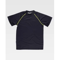 Liquidación total - Camiseta de trabajo Tecnica Manga corta S6640 - Workteam Color Negro/Amarillo Talla S