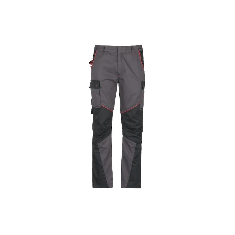 Liquidación total - Pantalón de trabajo Ducati Workwear Multibolsillos 4 Temporadas INN-WARMUP NEW Color Gris/Negro Número 44