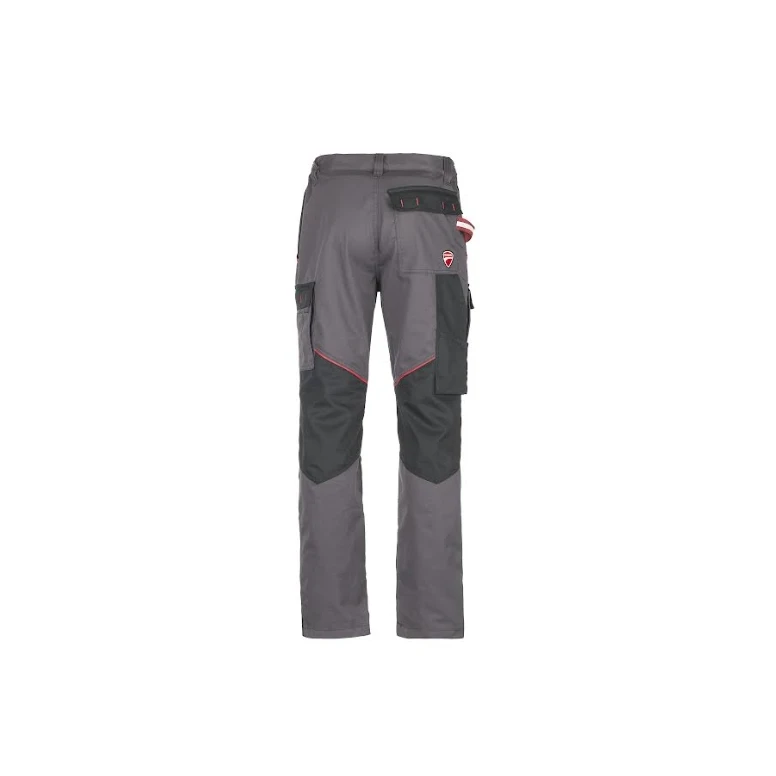 Liquidación total - Pantalón de trabajo Ducati Workwear Multibolsillos 4 Temporadas INN-WARMUP NEW Color Gris/Negro Número 44