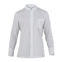 Liquidación total - Chaqueta Mao de trabajo Stretch Cocinero Giblor's Lorenzo 23P08G343 Color Blanco Talla S