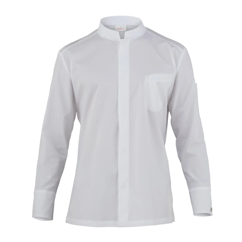 Liquidación total - Chaqueta Mao de trabajo Stretch Cocinero Giblor's Lorenzo 23P08G343 Color Blanco Talla S