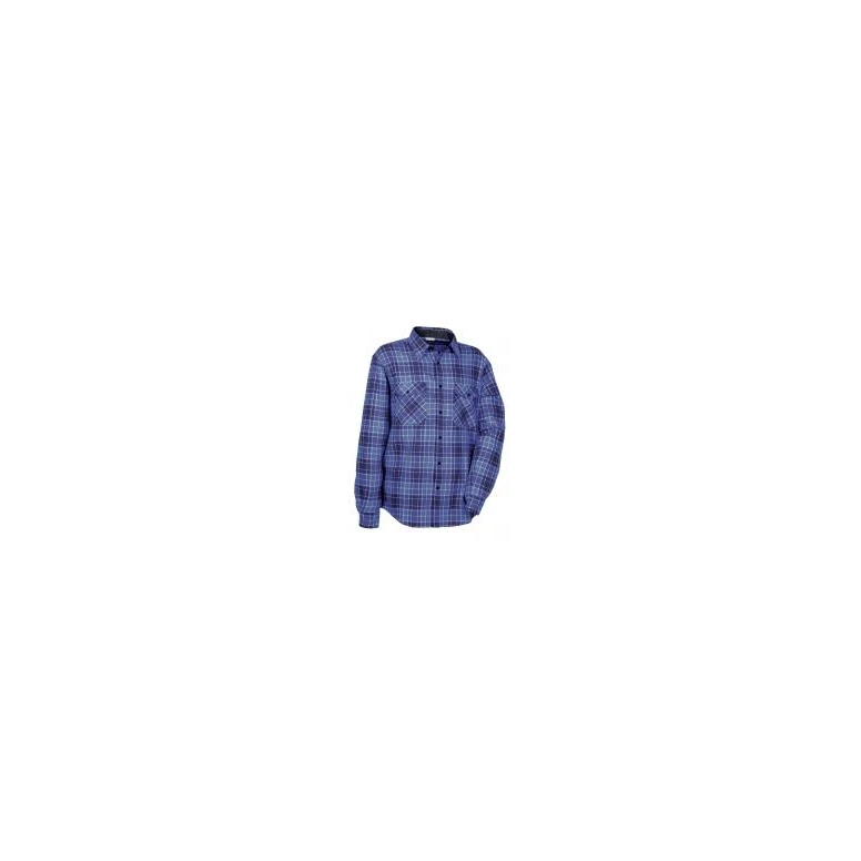 Liquidación total - Camisa de trabajo Cofra Piccadilly 100% algodón Franela V370-0-00 Color Marino/Blanco Talla XL