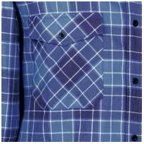 Liquidación total - Camisa de trabajo Cofra Piccadilly 100% algodón Franela V370-0-00 Color Marino/Blanco Talla XL