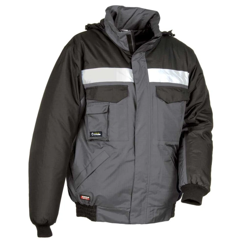 Liquidación total - Chaquetón Acolchado de trabajo Multibolsillos Cofra Gale V198-0-02 Color marino negro Talla XXL