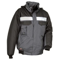 Liquidación total - Chaquetón Acolchado de trabajo Multibolsillos Cofra Gale V198-0-02 Color marino negro Talla XXL