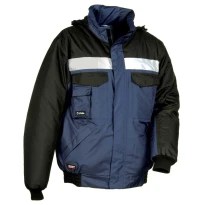 Liquidación total - Chaquetón Acolchado de trabajo Multibolsillos Cofra Gale V198-0-02 Color marino negro Talla XXL 2