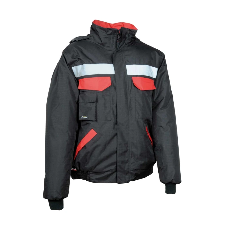 Liquidación total - Chaquetón Acolchado de trabajo Multibolsillos Cofra Gale V198-0-02 Color marino negro Talla XXL