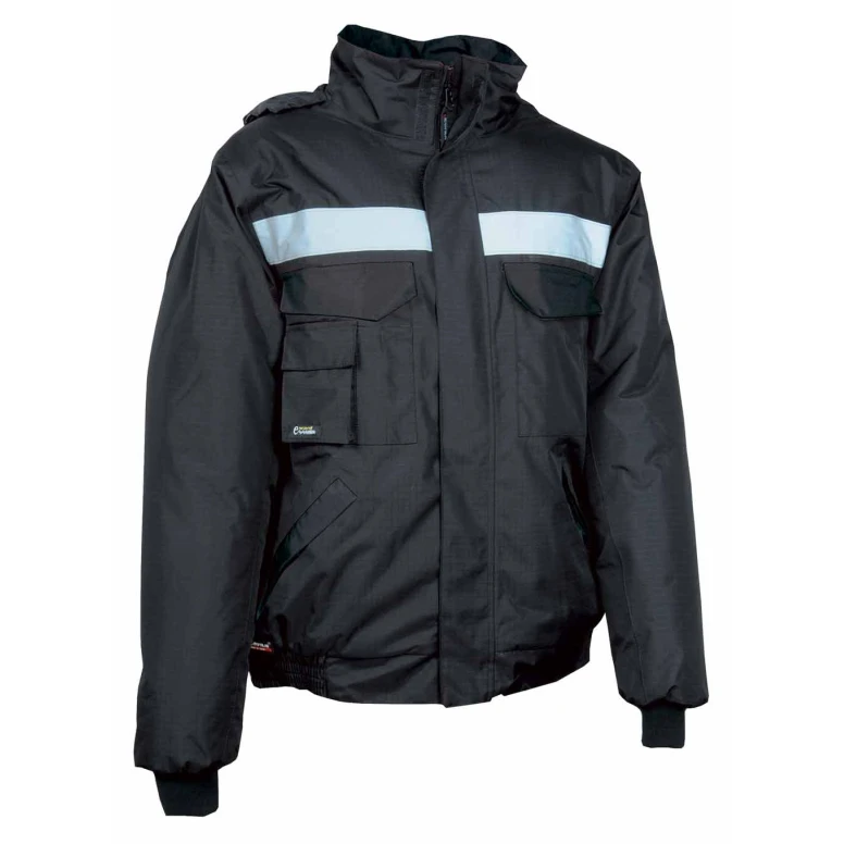 Liquidación total - Chaquetón Acolchado de trabajo Multibolsillos Cofra Gale V198-0-02 Color marino negro Talla XXL