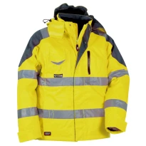 Liquidación total - Chaqueta de trabajo Alta visibilidad Cofra Rescue V017-0-00 número 52 color amarillo