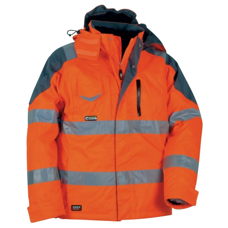 Liquidación total - Chaqueta de trabajo Alta visibilidad Cofra Rescue V017-0-00 número 52 color amarillo
