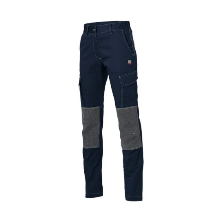 Liquidación total - Pantalón de trabajo Multibolsillos Stretch Sirio de mujer Siggi Talla XL color Azul
