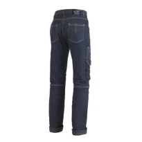 Pantalones vaqueros de trabajo multibolsillos elásticos MINER 8033 ISSA LINE Hombre algodón Stretch