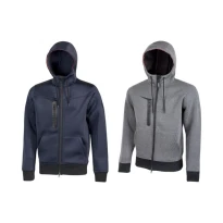 Liquidación total - Sudadera de trabajo Strech con capucha U-Power Tasty PE119GM Talla M color gris meteorito