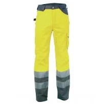 Liquidación total - Pantalón de trabajo Alta visibilidad Multibolsillos Cofra Light V019-0-00 Color Amarillo Número 52 2