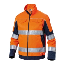 Liquidación total - Chaquetón de trabajo Siggi Bicolor de Alta visibilidad Talla L color naranja azul
