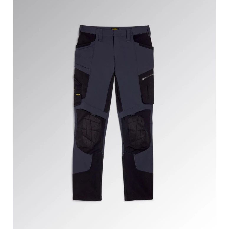 Liquidación total - Pantalón de trabajo Stretch Multibolsillos Diadora Performance Evolution 702.180798 Color Azul/Negro Talla S
