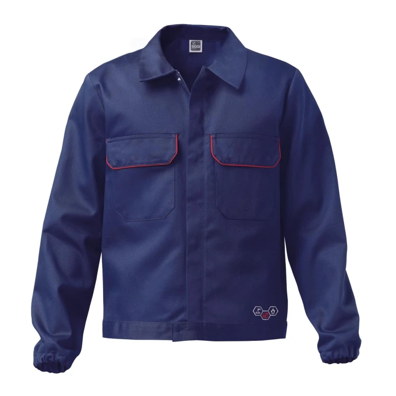 Liquidación total - Chaqueta de trabajo Siggi Welding Marte Flame Retardant Número 54 color azul