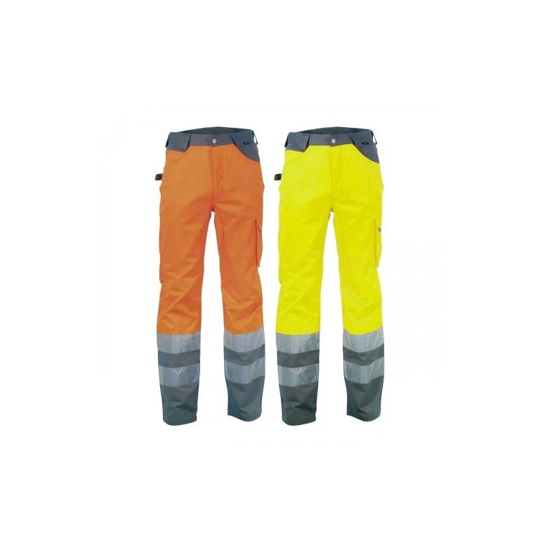 Liquidación total - Pantalón de trabajo Alta visibilidad Multibolsillos Cofra Light V019-0-00 Color Amarillo Número 54