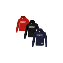 Liquidación total - Sudadera con capucha de trabajo Sparco Hoodie Frame 01315 Talla M color azul
