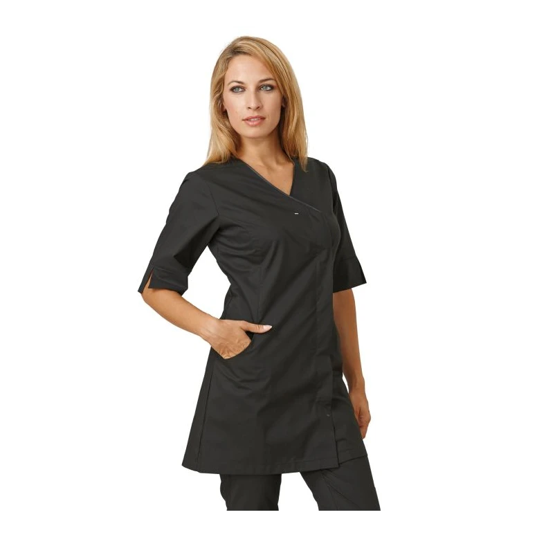 Liquidación total - Bata de mujer Jacky Beauty Siggi con cierre de botones - 63CA0492/00-0001 Talla L color negro