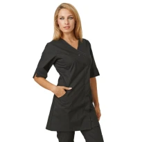 Liquidación total - Bata de mujer Jacky Beauty Siggi con cierre de botones - 63CA0492/00-0001 Talla XL color negro