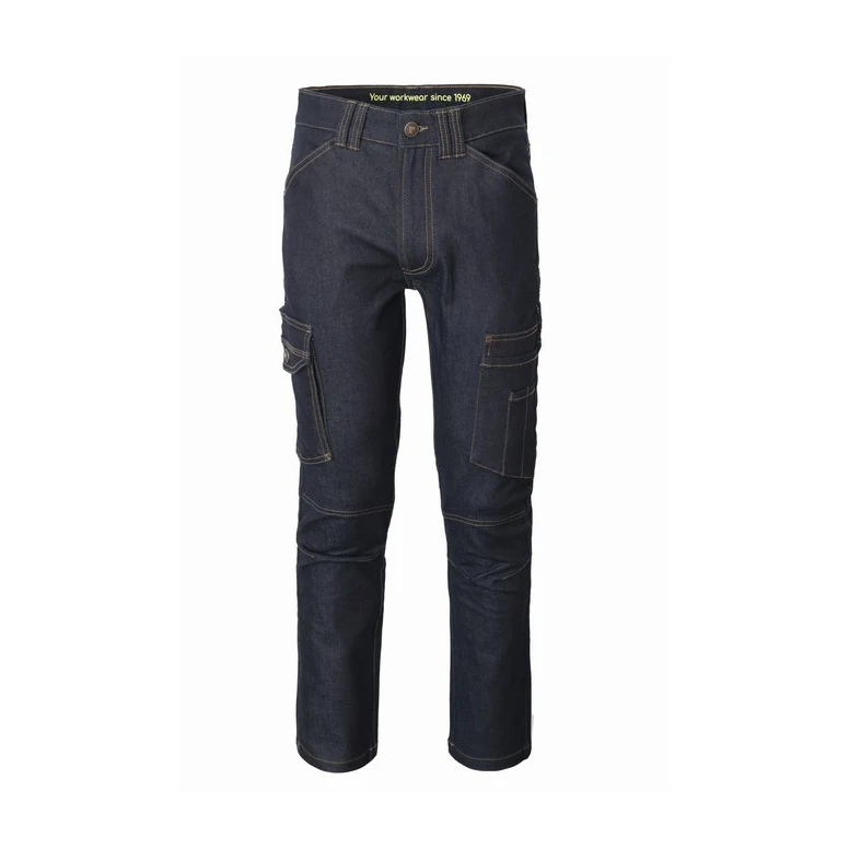 Liquidación total - Vaqueros de trabajo Stretch Multibolsillos Rossini Cargo Soul A00147 número 52 color light azul