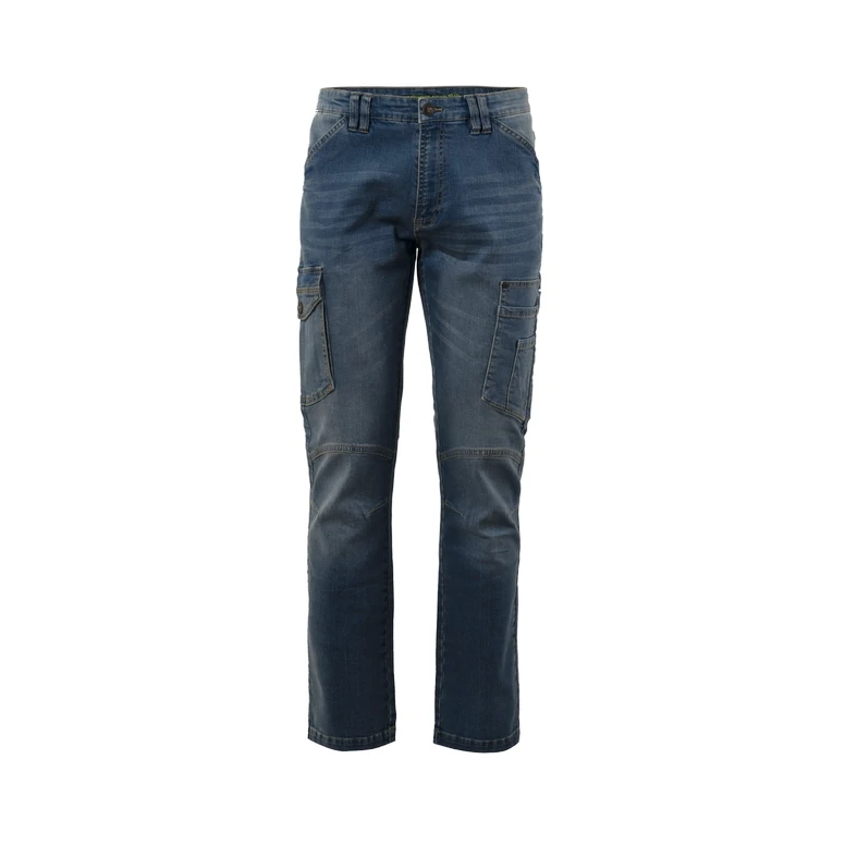 Liquidación total - Vaqueros de trabajo Stretch Multibolsillos Rossini Cargo Soul A00147 número 52 color light azul