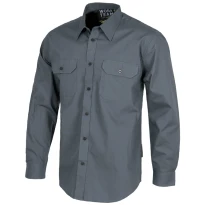 Liquidación total - Camisa de trabajo reforzada de algodón a manga larga - Workteam número 46 color azul